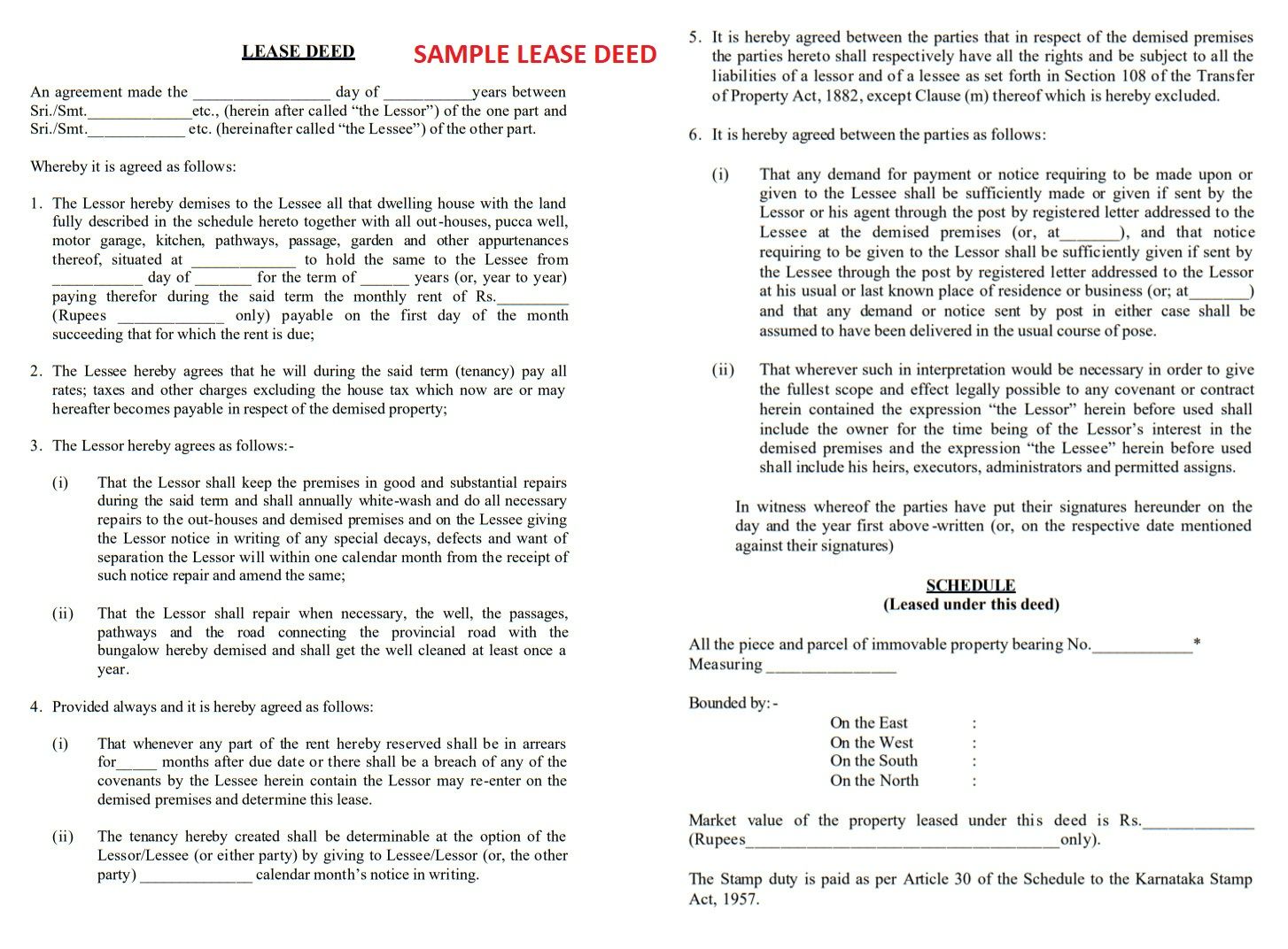 lease assignment deed